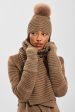 SENTALER DARK CAMEL ADULT RIBBED SCARF Online