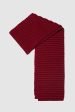 SENTALER GARNET RED ADULT RIBBED SCARF Supply