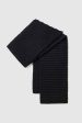 SENTALER BLACK ADULT RIBBED SCARF Hot on Sale