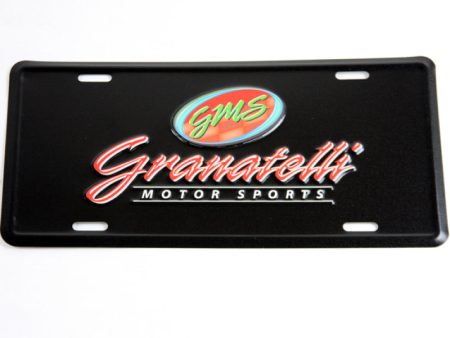 Granatelli Granatelli Motor Sports Aluminum License Plate - Black Face & Full Color Logo Online Hot Sale