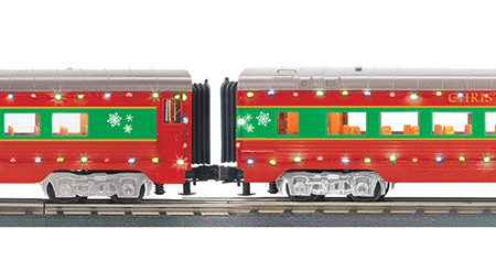 MTH # 30-68266 Christmas 4-Car 60  Streamlined Passenger Set w Colored LED Body Lights Online