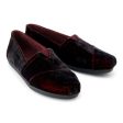 Toms Wmns Alpargata Deep Burgundy Jewel Velvet Online Hot Sale