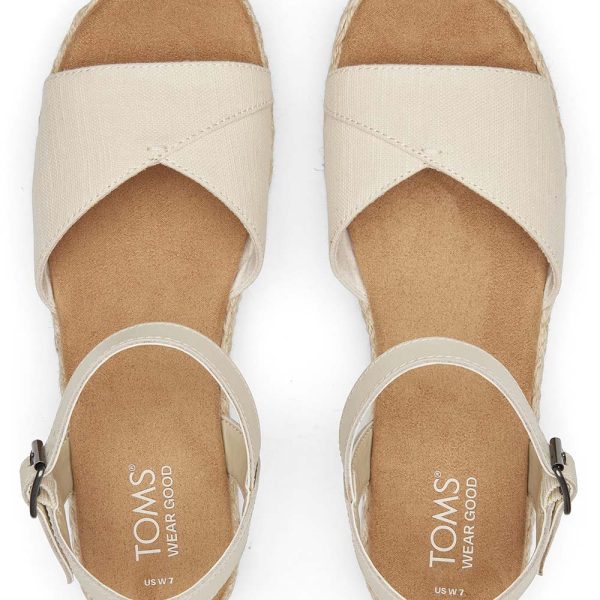 Toms Women Abby Natural Flatform Espadrille Sandal Sale