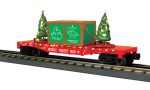 MTH 30-76821 Red Flatcar w  Lighted Christmas Trees Online now