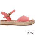 Toms Women Abby Pink Flatform Espadrille Sandal Sale