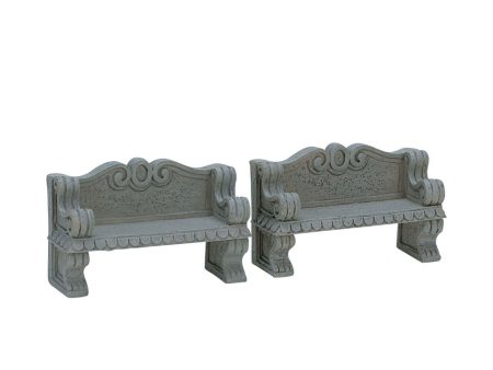 Lemax # 74612 Stone Bench Set Of 2 Supply