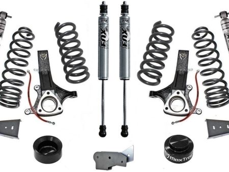 MaxTrac 09-18 RAM 1500 2WD 4.7L V8 7in 4.5in MaxPro Elite Spindle Lift Kit w FOX Shocks Sale