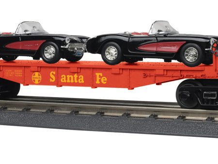 MTH # 30-76876 Santa Fe Flat Car With 2  57 Chevy Corvettes Cheap