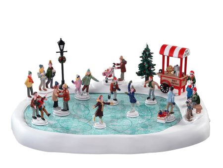 Lemax # 94048 Village Skating Pond With Sound Discount