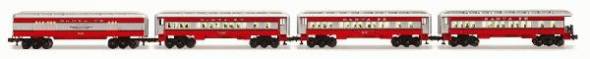 Lionel # 29081 Santa Fe Baby Madison Passenger Car 4-Pack (Red) For Sale