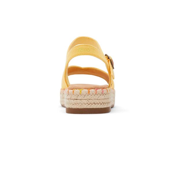 Toms Women Abby Yellow Flatform Espadrille Sandal Cheap