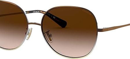 Coach Sunglasses HC 7108 933913 Brown Silver Gold Gradient Online Hot Sale