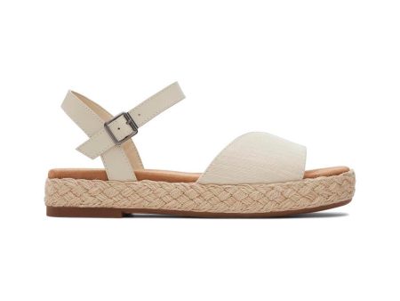 Toms Women s Abby Sandals - Natural Slubby Woven Leather Supply