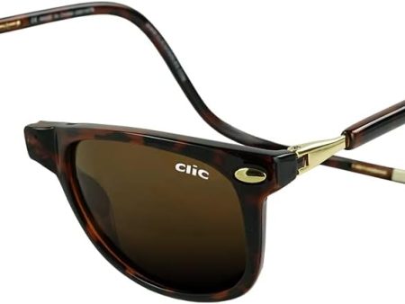 CliC Expandable Magnetic Sunglasses, Polarized Lenses, Adjustable Temple, Permanent Headband, Ashbury (Tortoise) Online Sale