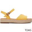 Toms Women Abby Yellow Flatform Espadrille Sandal Cheap