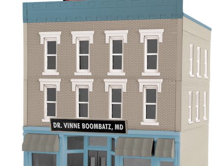 MTH # 30-90660 Dr. Vinne Boombatz MD 3 Story City Building Hot on Sale