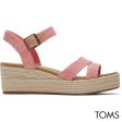 Toms Women Audrey Pink Metallic Wedge Sandal Fashion