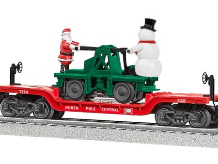 Lionel # 2128260 North Pole Central Flatcar With Handcar Fashion