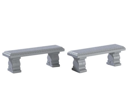 Lemax # 74236 Plaza Bench, Set Of 2 Cheap