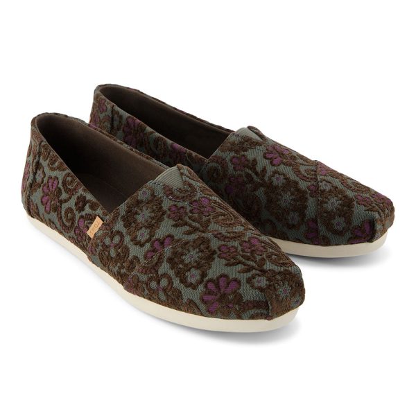 Toms Wmns Alpargata Basil Green Floral Brocade Online