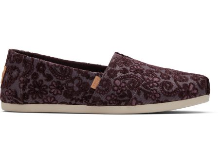 Toms Wmns Alpargata Blackberry Floral Brocade Supply