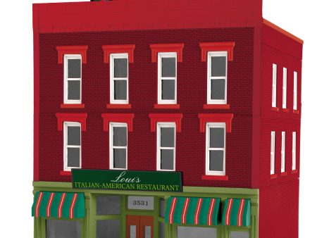 MTH # 30-90657 Louie s Italian Restaurant 3-Story City Building Online Sale