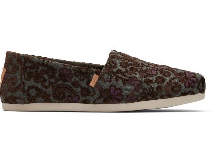 Toms Wmns Alpargata Basil Green Floral Brocade Online