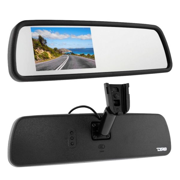 REARVIEW MIRROR WITH 4.3  LCD DISPLAY FOR REVERSE CAMERA WITH SPECIAL MOUNT Online Sale