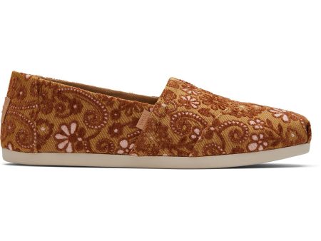 Toms Wmns Alpargata Golden Honey Floral Brocade For Discount