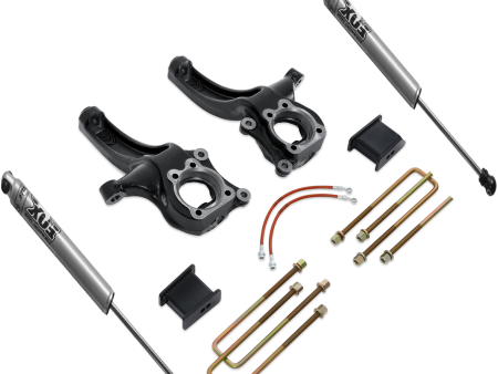 MaxTrac 15-18 Chevrolet Colorado 2WD 4in 2in MaxPro Elite Spindle Lift Kit w FOX Shocks Fashion