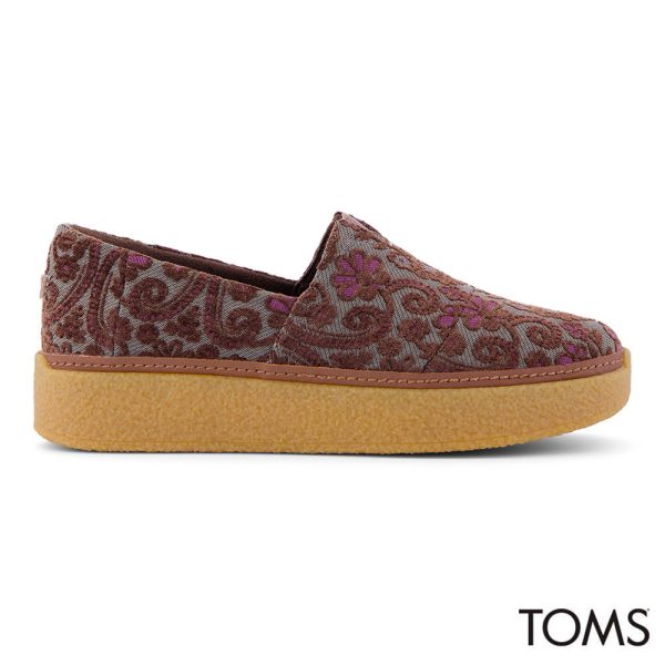 Toms Wmns Adelaide Basil Green Brocade Fashion