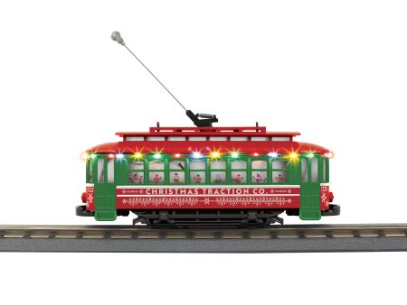 MTH Rail King # 30-5244 O Gauge Christmas Bump-n-Go Trolley W  Multi-Colored LED Lights Online Hot Sale