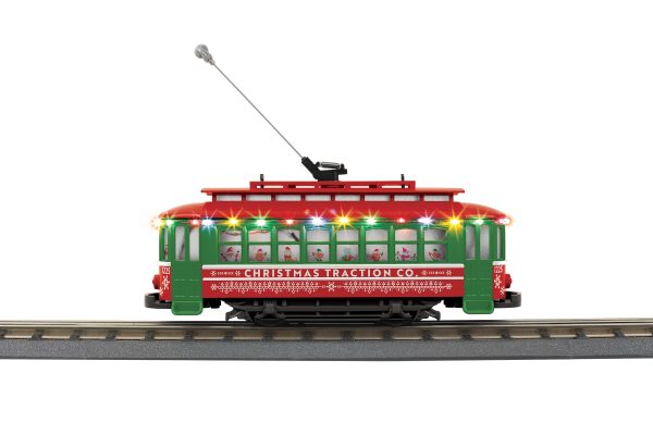 MTH Rail King # 30-5244 O Gauge Christmas Bump-n-Go Trolley W  Multi-Colored LED Lights Online Hot Sale