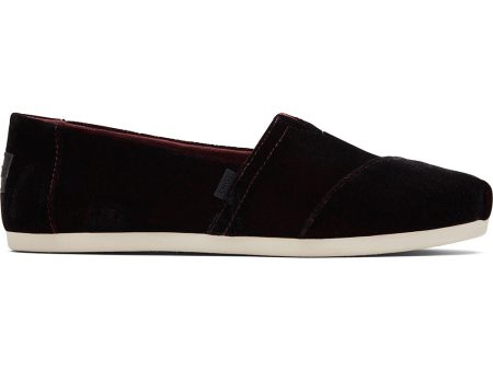 Toms Wmns Alpargata Deep Burgundy Jewel Velvet Online Hot Sale