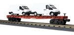 MTH # 30-76676 BNSF Flat Car w 2 Ford Transition Van Online Hot Sale