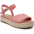 Toms Women Abby Pink Flatform Espadrille Sandal Sale