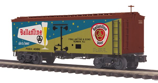 MTH # 20-94656 Ballantine Beer (#40816) 36  Woodsided Reefer Car For Discount