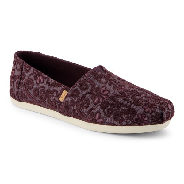 Toms Wmns Alpargata Blackberry Floral Brocade Supply