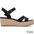 Toms Women Audrey Black Metallic Wedge Sandal Online now