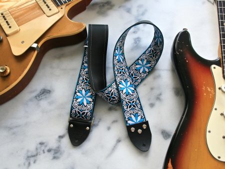 Blue  Dresden  Guitar Bass Hippie Strap For Sale